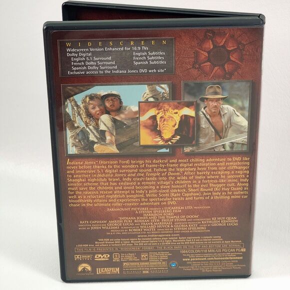 The Adventures of Indiana Jones Widescreen 4-Disc DVD Set Like New Harrison Ford - Picture 16 of 16